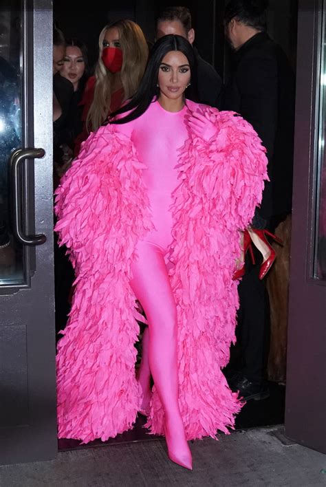 Kim Kardashian rocks pink ruffles for ‘SNL’ afterparty