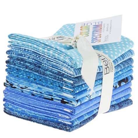 Color Spectrum Favorites Blue Fat Quarter Bundle Benartex Fabri