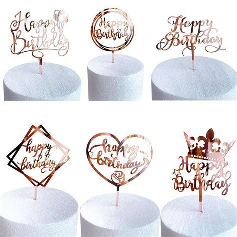 Jual Cake Topper Tulisan Happy Birthday Akrilik Dekorasi Kue Ulang