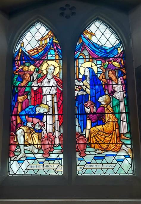 Wedding Feast At Cana Stained Glass St Marys Catholic Chu Flickr