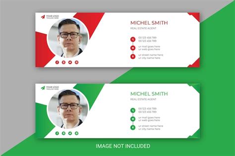 Premium Vector Professional Email Signature Template Design