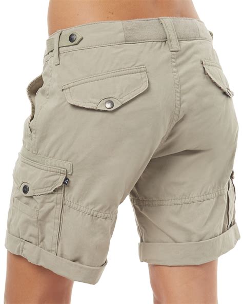 Rusty Cadet Womens Cargo Short Moss Grey Surfstitch