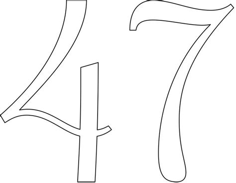 The Number Seven Is Drawn In Black And White With One Line At The Bottom