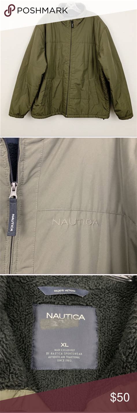 Nautica Sherpa Lined Windbreaker Jacket Xl