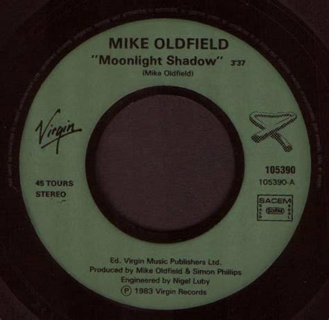 Moonlight Shadow Virgin France 7 Mike Oldfield Worldwide Discography