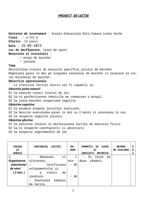 Doc Proiect De Lectie Cls Doc Dokumen Tips