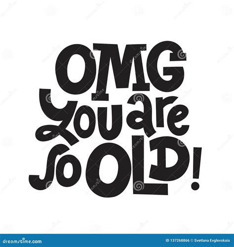 Irreverent Birthday Funny Comical Birthday Slogan Stylized Typography