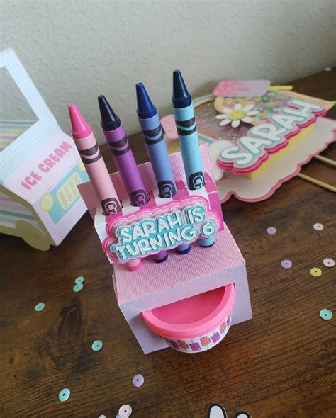 Party Favors Play Doh Crayons Mini Coloring Sheets Etsy
