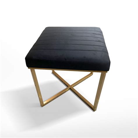 Soft Modern Square Ottoman With Metal Legs – Rizaries