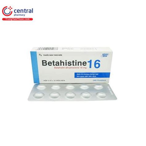 ChÍnh HÃng Thuốc Betahistine 16mg Dhg điều Trị Rối Loạn Tiền đình