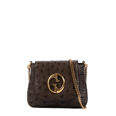 Gucci Blondie 1973 Ostrich Crossbody Bag Labellov Buy And Sell