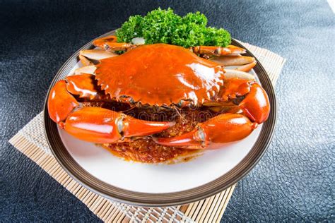 Singapore Chili Mud Crab Stock Photo Image Of Orange