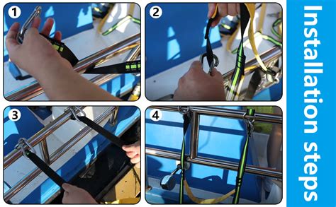 4 Step Boat Rope Ladder Extension For Sailboat Kayak Canoe Folding