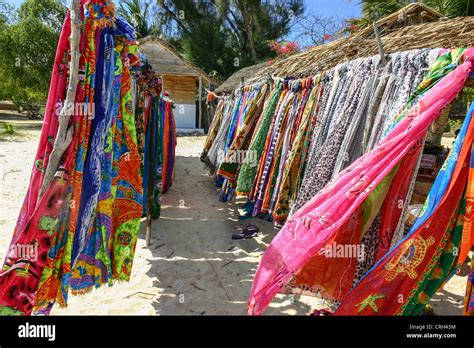 Souvenir Shop On The Beach Of Ifaty Southwestern Madagascar Stock