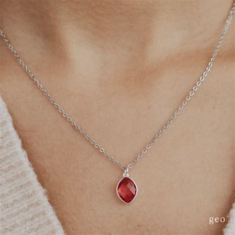 Ruby Necklace Ts For Women Personalized July Birthstone Etsy