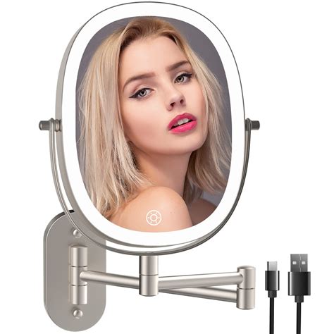 Amazon Lighted Wall Mounted Makeup Mirror Double Sided 1X 7X