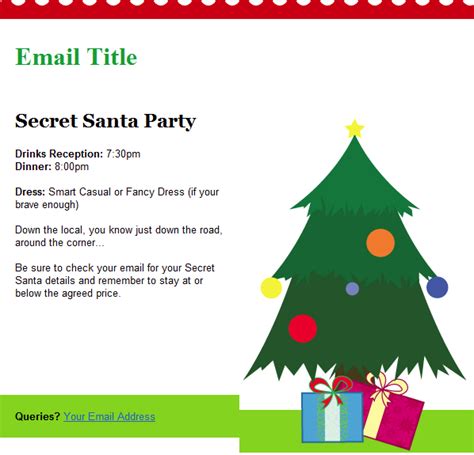 Christmas Email Template Tree - Free group email and mass email ...