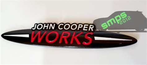 Mini F56 Jcw Custom John Cooper Works Badge Blackredwhite 134mm X