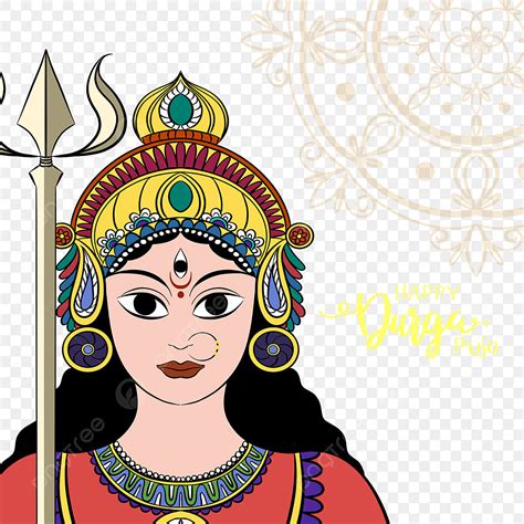 Durga Ashtami PNG Picture Cartoon Hand Drawn Durga Ashtami Durga Puja