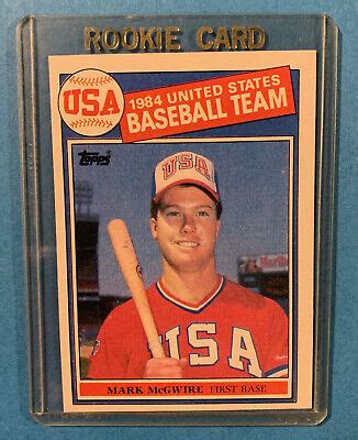 1985 Topps Mark McGwire USA Team Baseball Rookie Card 401 Rookie RC EBay