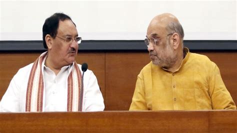 Karnataka Polls Amit Shah Holds Meet With Jp Nadda As Bjp Candidate List Trigger Protests