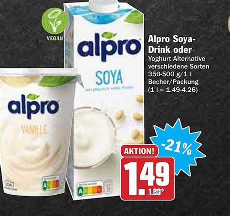 Alpro Soya Drink Oder Yoghurt Alternative Angebot Bei AEZ 1Prospekte De