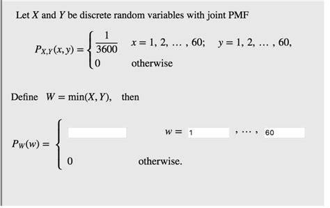 Let X And Y Be Discrete Random Variables With Joint