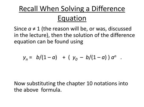 Ppt The Solution Of A Difference Equation For A Compound Interest