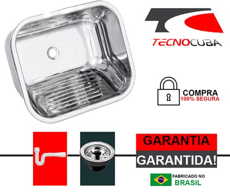 Tanque Inox 40x40 AÇO 304 válvula e sifão Tecnocuba ORIGINAL