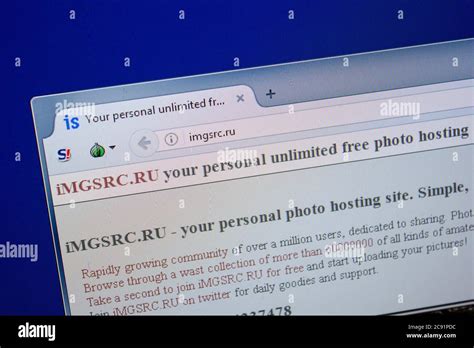 Ryazan, Russia - June 26, 2018: Homepage of Imgsrc website on the ...