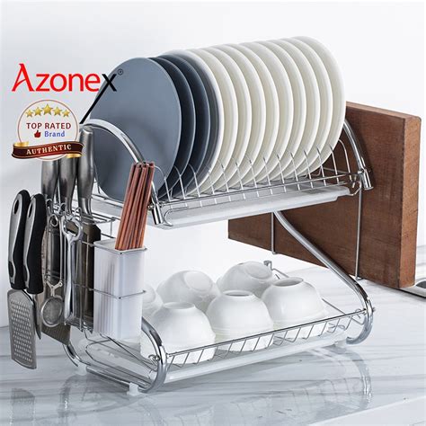 Rak Pinggan Dish Rack Stainless Steel Dish Drainer Rak Pinggan Mangkuk