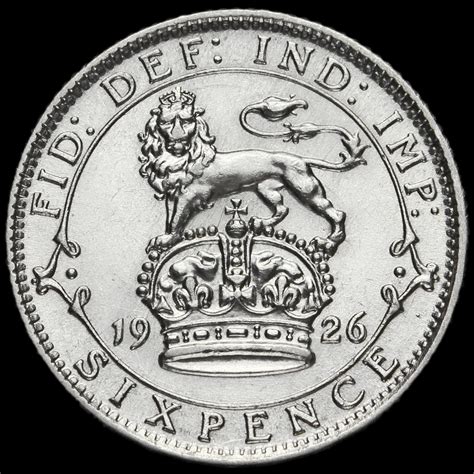 George V Silver Sixpence Third Coinage Scarce G Ef