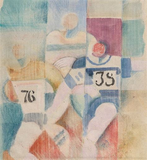 Étude pour Les Coureurs by Robert Delaunay Artvee