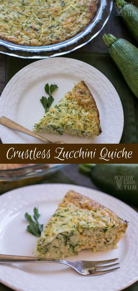 Easy Crustless Zucchini Quiche Recipe Healthy No Crust Pie Low Carb Yum