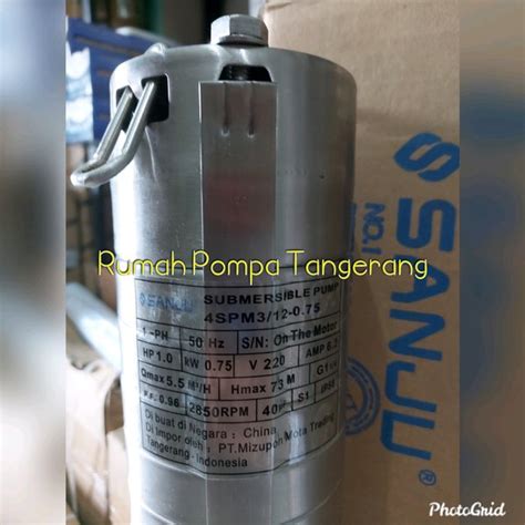 Jual Pompa Air Submersible Sanju Hpss Kipas Stainless Plus Kabel Biru