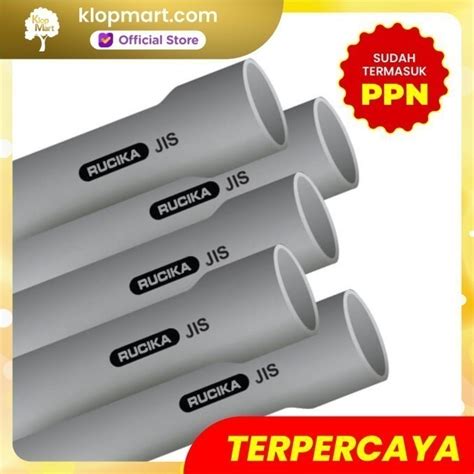 Jual Pipa Pvc Rucika Jis Type Vp Ukuran M Abu