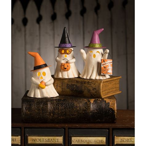 Bethany Lowe Halloween Witchy Ghost With Pumpkin Tf3239 The Primitive