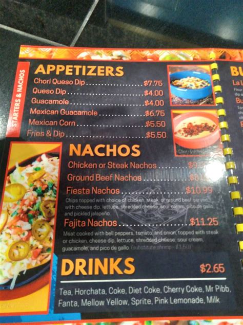 Menu at La Luna Mexican Restaurant, Mattoon, Broadway Ave