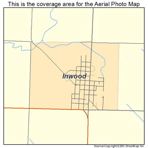 Aerial Photography Map of Inwood, IA Iowa