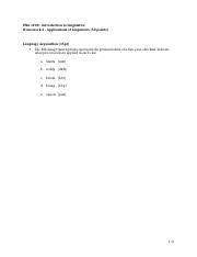 Linguistics HW 2 Docx ENG 1200 Introduction To Linguistics Homework