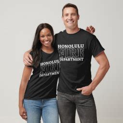 Honolulu Fire Department Hawaii Firefighter T-Shirt | Zazzle