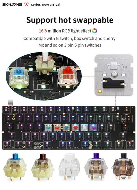 Buy Gk Gk X Custom Mechanical Keyboard Rgb Switch Leds Hot Swapping Socket Powerful
