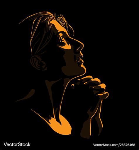 Woman Praying Silhouette