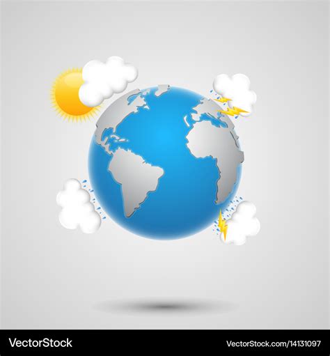 Weather earth Royalty Free Vector Image - VectorStock