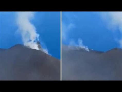 Le immagini dell attività dello Stromboli emerge un nuovo hornito alto