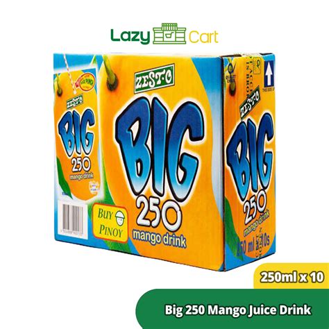 Lazycart 10pcs ZestO Big 250 Juice Mango 250ml Shopee Philippines