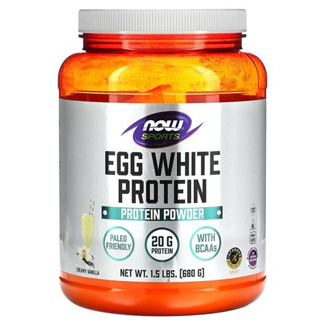 NOW Foods Eggwhite Protein Proteína de Claras de Huevo Sin Azúcar