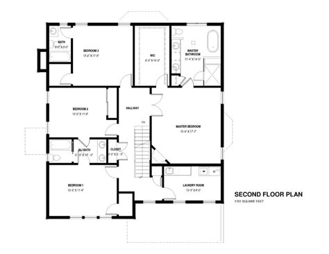 Second Floor House Plan - floorplans.click