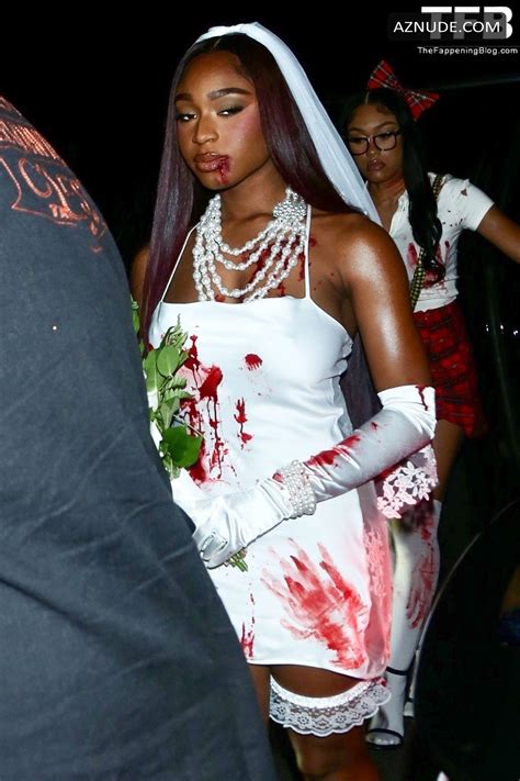 Normani Sexy Seen Flaunting Her Hot Legs At Kylie And Kendall Jenners Halloween Party In West