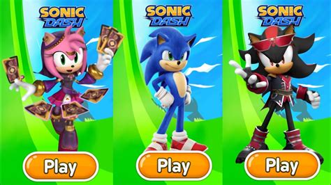 Sonic Dash Movie Sonic Vs Idol Shadow Vs Fortune Teller Amy Vs All